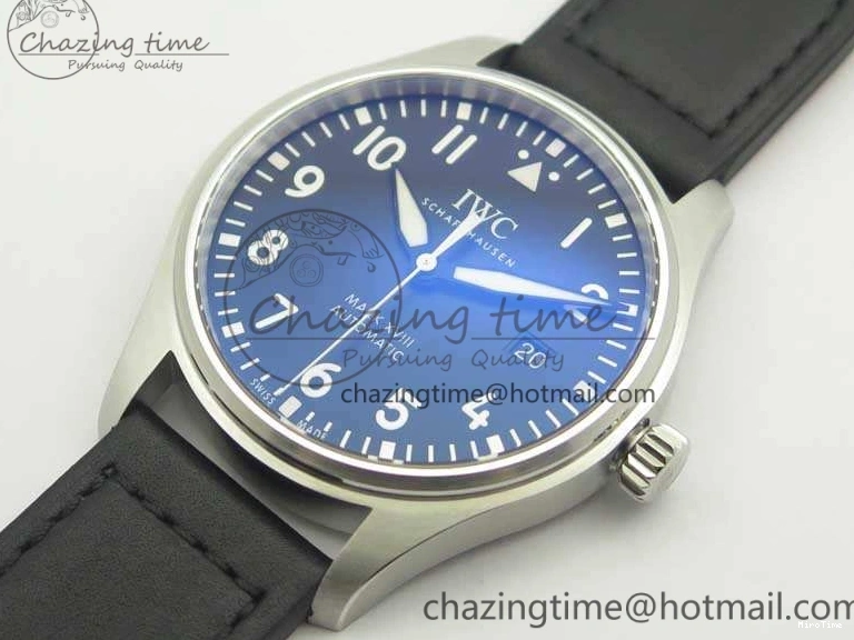 MIROTIME 0309 SoftTouch Mark XVIII Le Petit Prince IW327001 SS MKS 1:1 Best Edition Black Dial On Leather Strap MIYOTA9015 V 7216